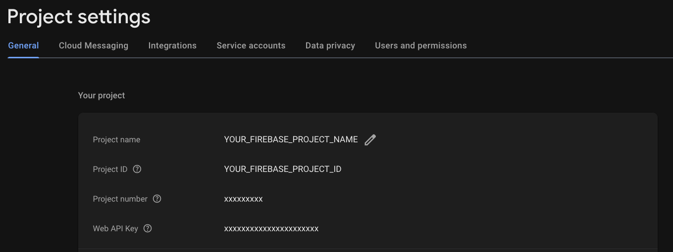 Firebase Project Id